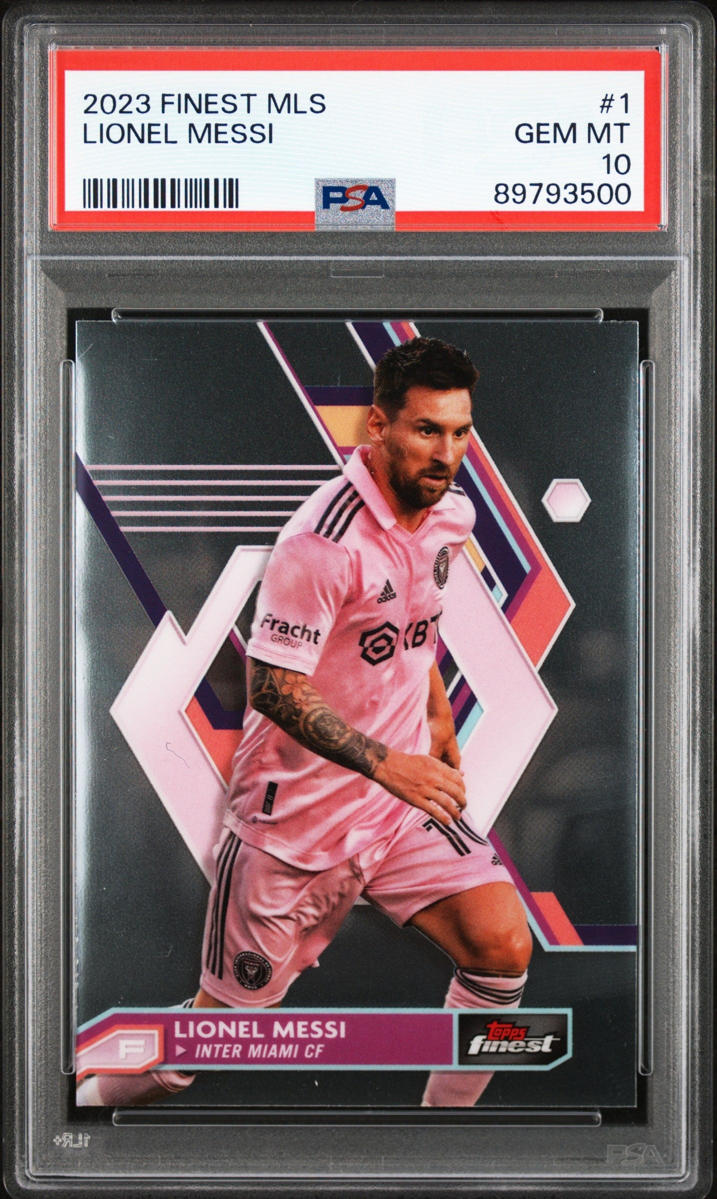 Graded 2023 Topps Finest Lionel Messi #1 Soccer Card PSA 10 Gem Mint 1
