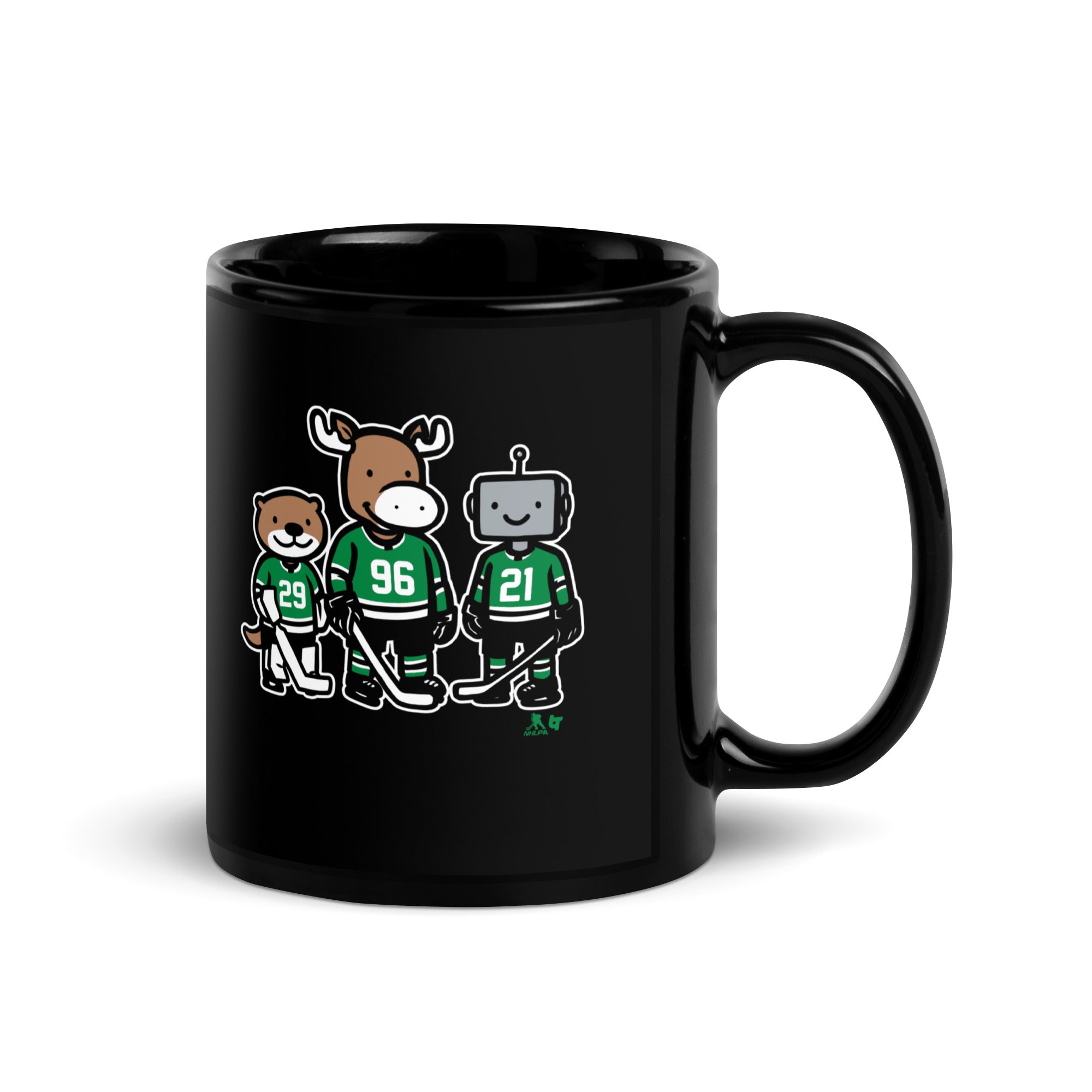 Jake Oettinger, Mikko Rantanen And Jason Robertson: Otter, Moose And Robo Guys Mug 3