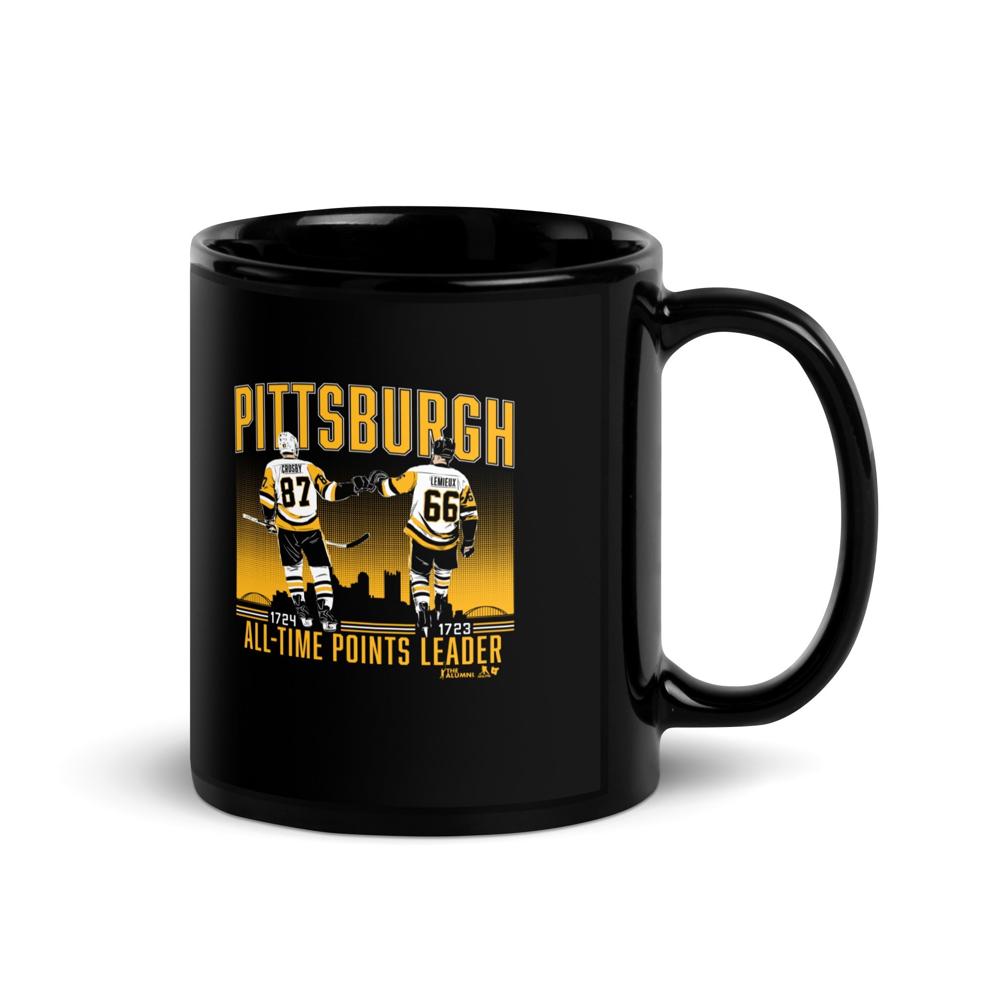 Sidney Crosby and Mario Lemieux: Pittsburgh All-Time Points Leader Mug 3