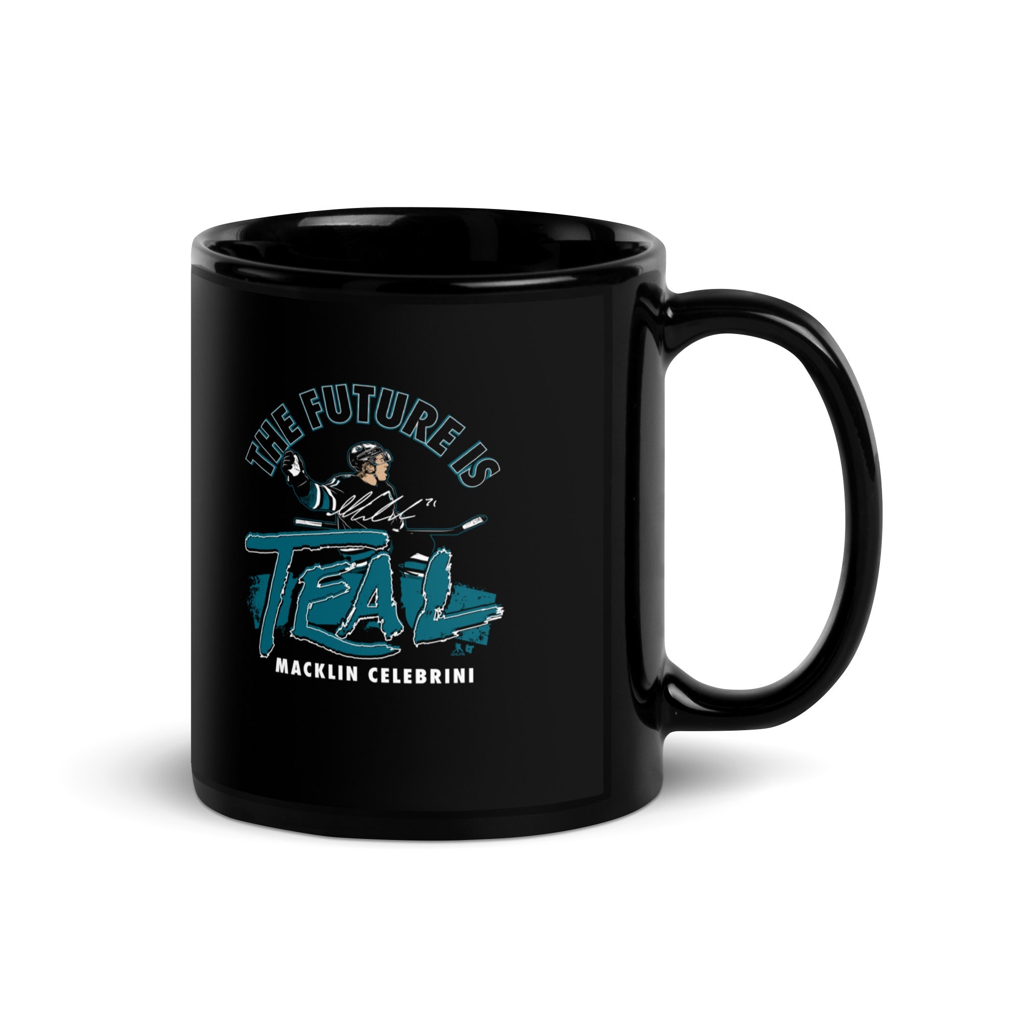Macklin Celebrini: The Future is Teal Mug 3