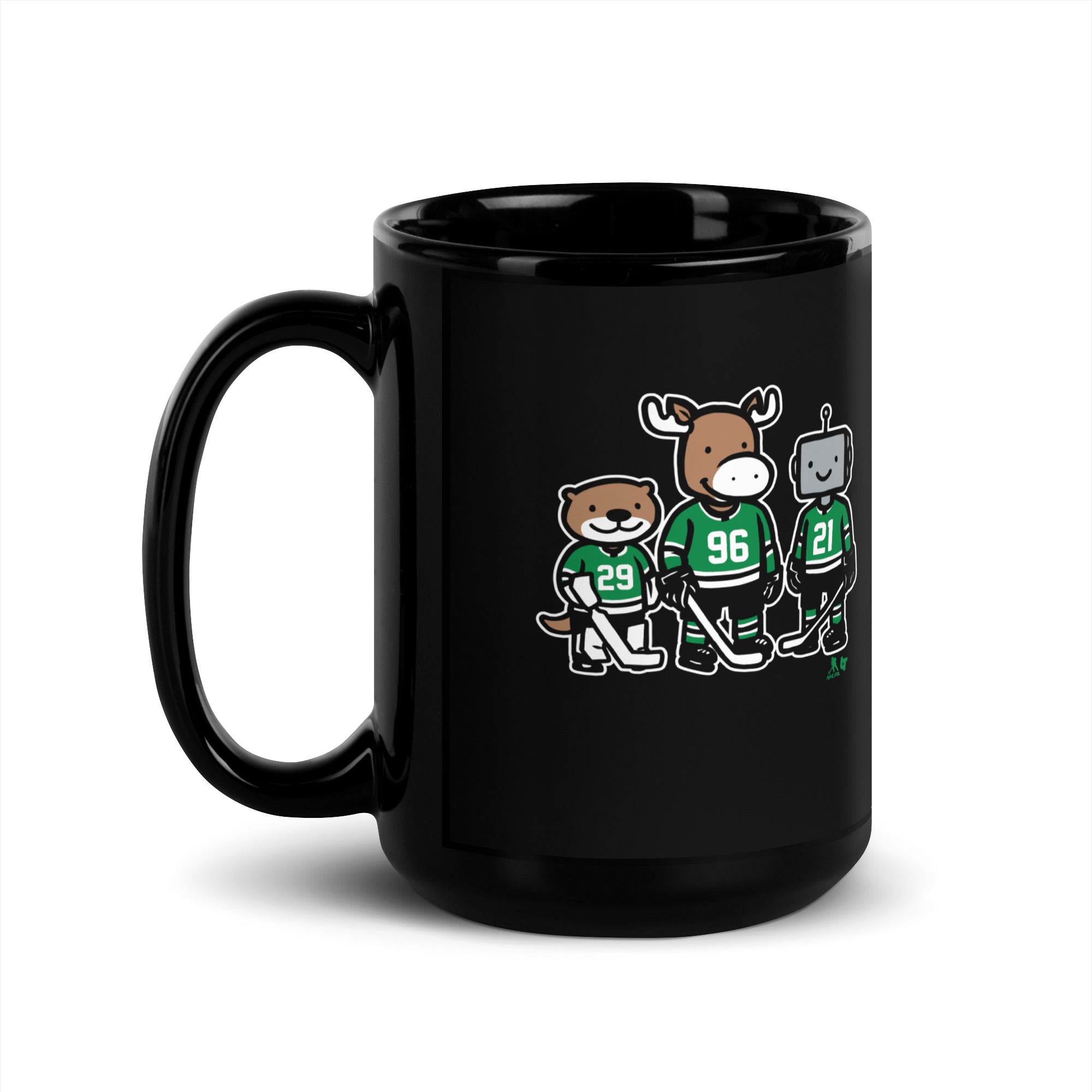 Jake Oettinger, Mikko Rantanen And Jason Robertson: Otter, Moose And Robo Guys Mug 5