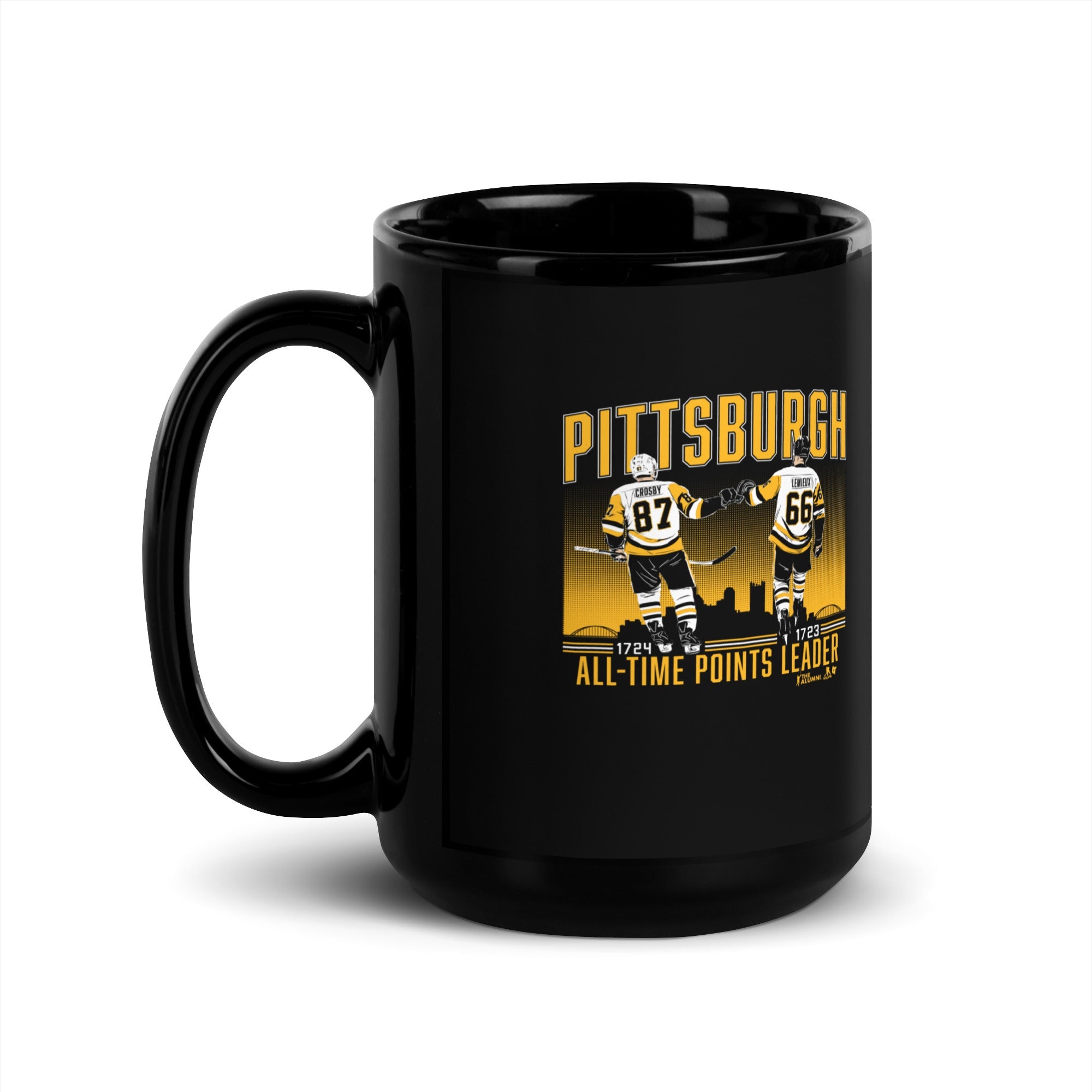 Sidney Crosby and Mario Lemieux: Pittsburgh All-Time Points Leader Mug 5