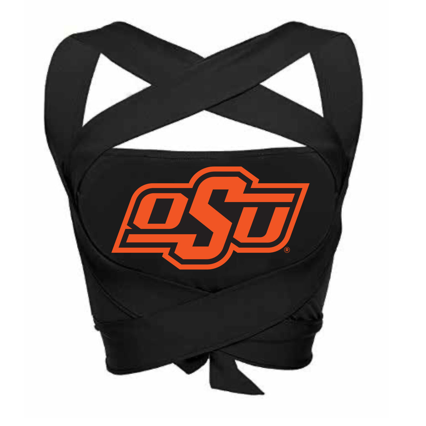 Oklahoma State Black Multi Way Bandeau Top | lojobands