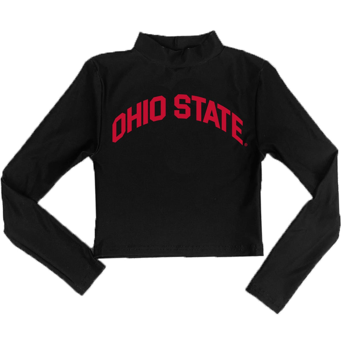 Ohio State OSU Buckeyes Black Mock Neck Top 3