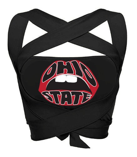 Ohio State OSU Buckeyes Black Multi Way Bandeau Top 4
