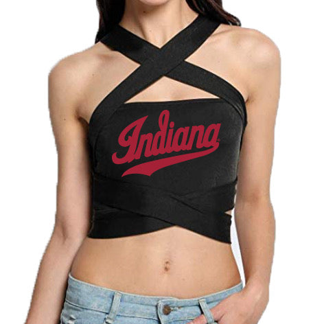 Indiana Hoosiers Black Multi Way Bandeau Top | lojobands 5