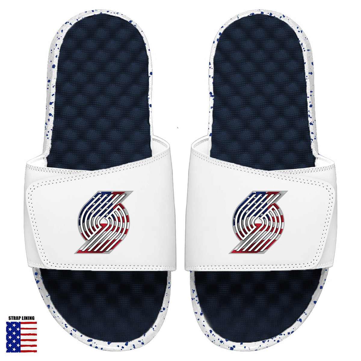 Portland Trailblazers Navy Americana Slides 2