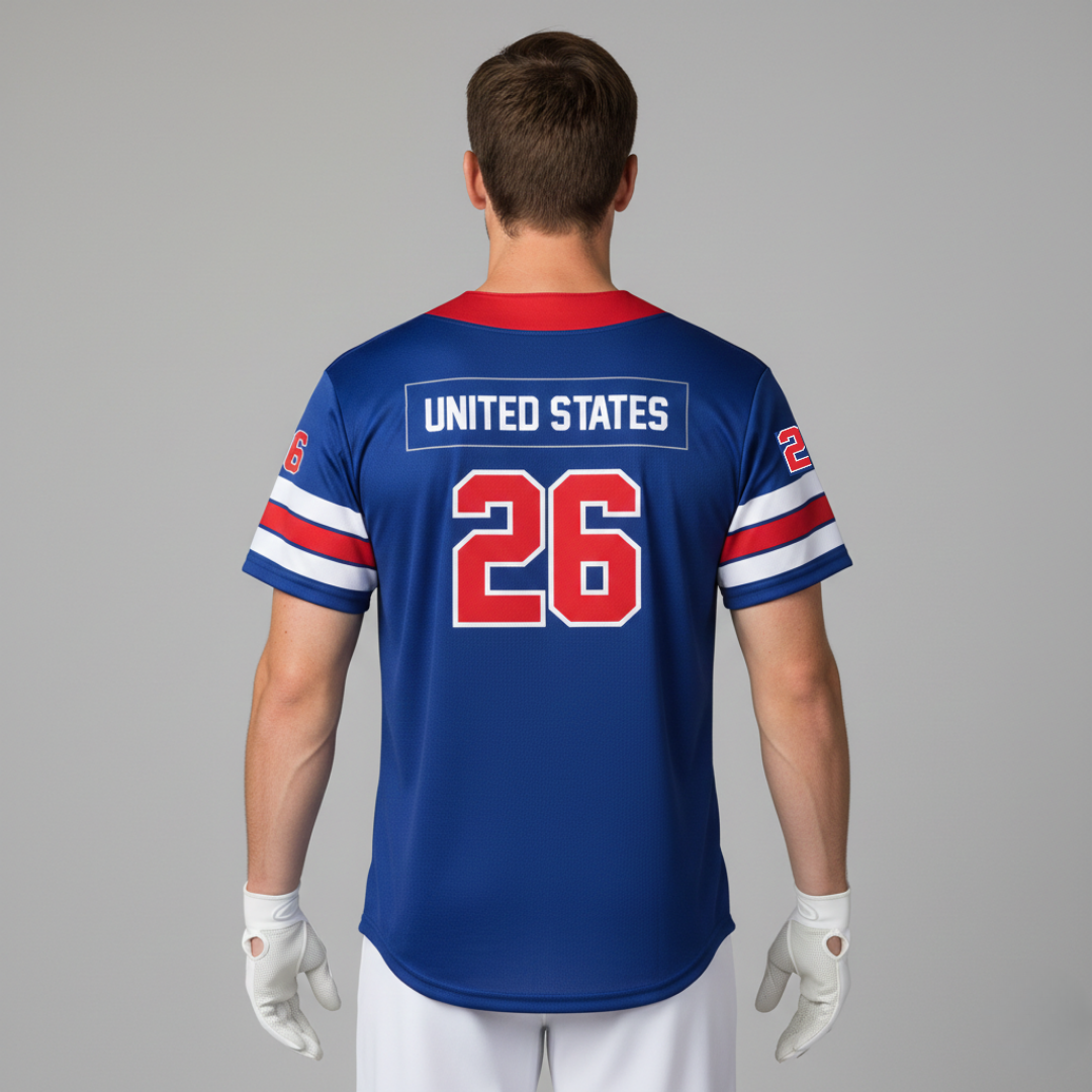 USA 2026 Performance Baseball Jersey Blue