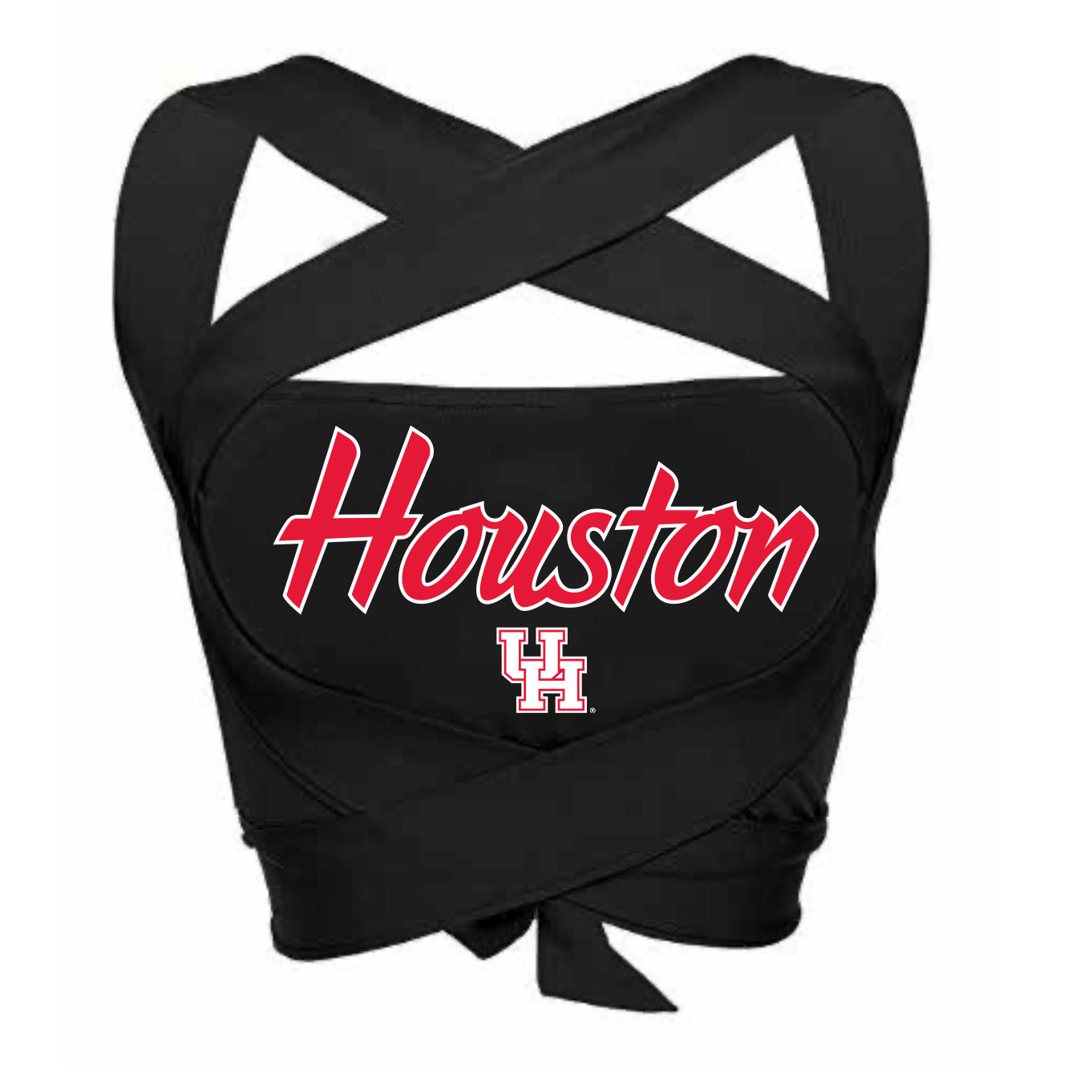 University of Houston Black Multi Way Bandeau Top | lojobands 3