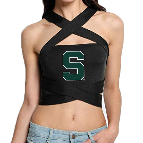Michigan State Black Multi Way Bandeau Top | lojobands 5