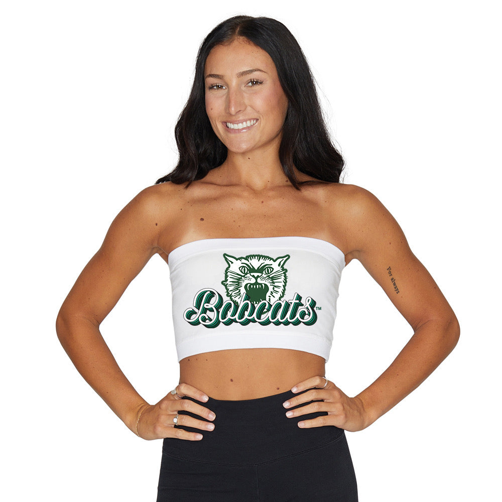 Ohio Bobcats White Bandeau Top | lojobands