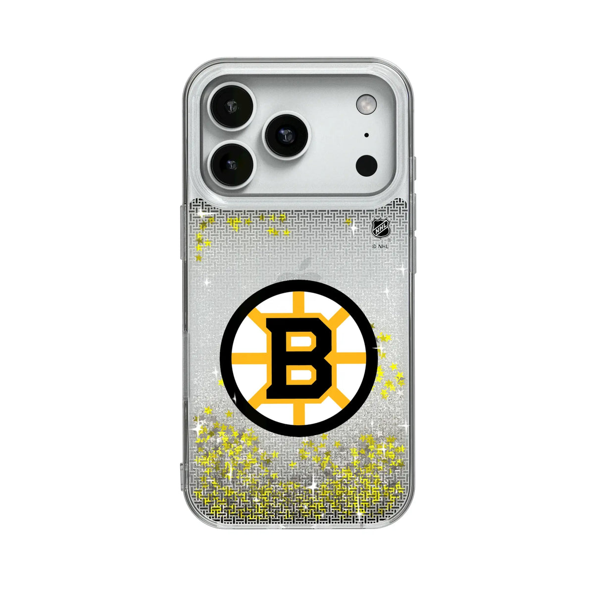 Boston Bruins Linen Glitter Phone Case for Apple iPhone 17