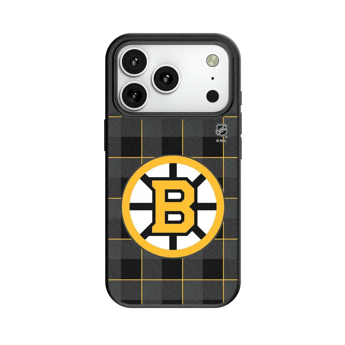 Boston Bruins Plaid MagSafe Compatible Phone Case for Apple iPhone 11