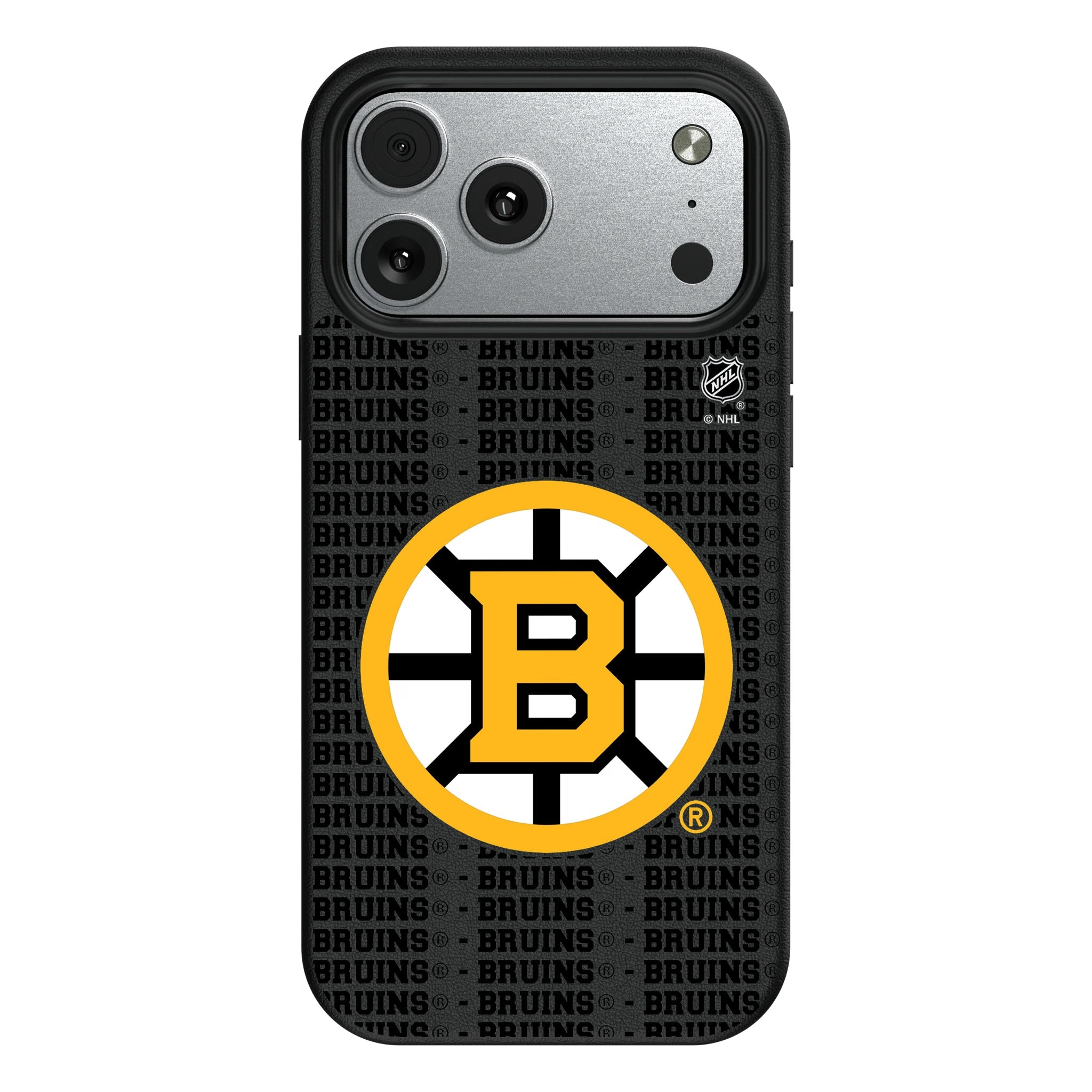 Boston Bruins Text Backdrop MagSafe Compatible Phone Case for Apple iPhone 10
