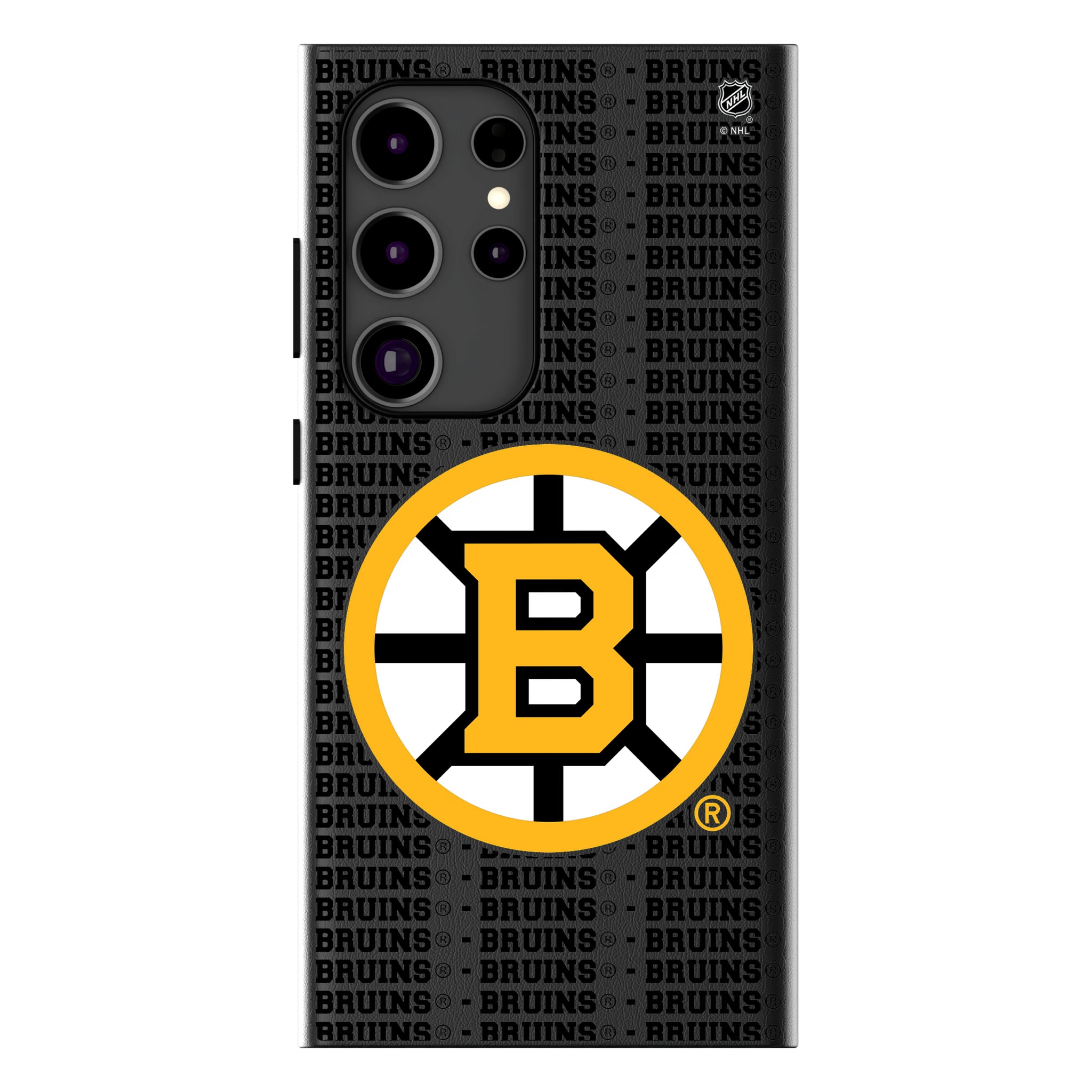 Boston Bruins Text Backdrop MagSafe Compatible Phone Case for Samsung Galaxy 11