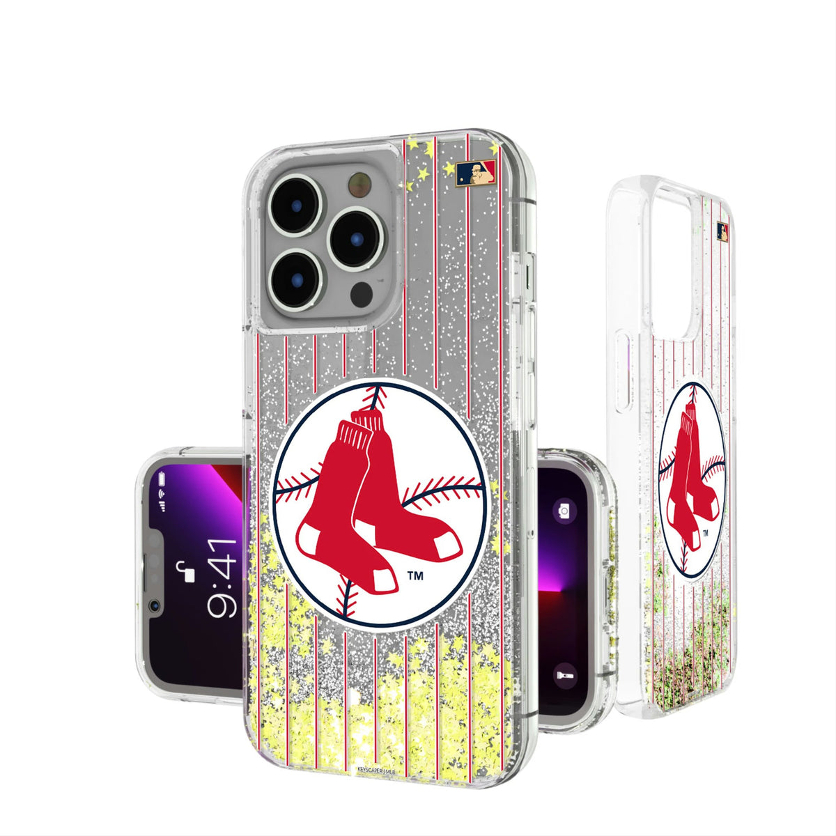 Boston Red Sox 1970-1975 - Cooperstown Collection Pinstripe Glitter Phone Case 5