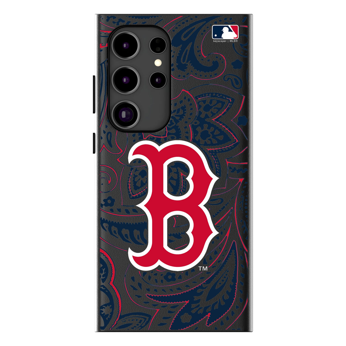 Boston Red Sox Paisley MagSafe Compatible Phone Case for Samsung Galaxy 16