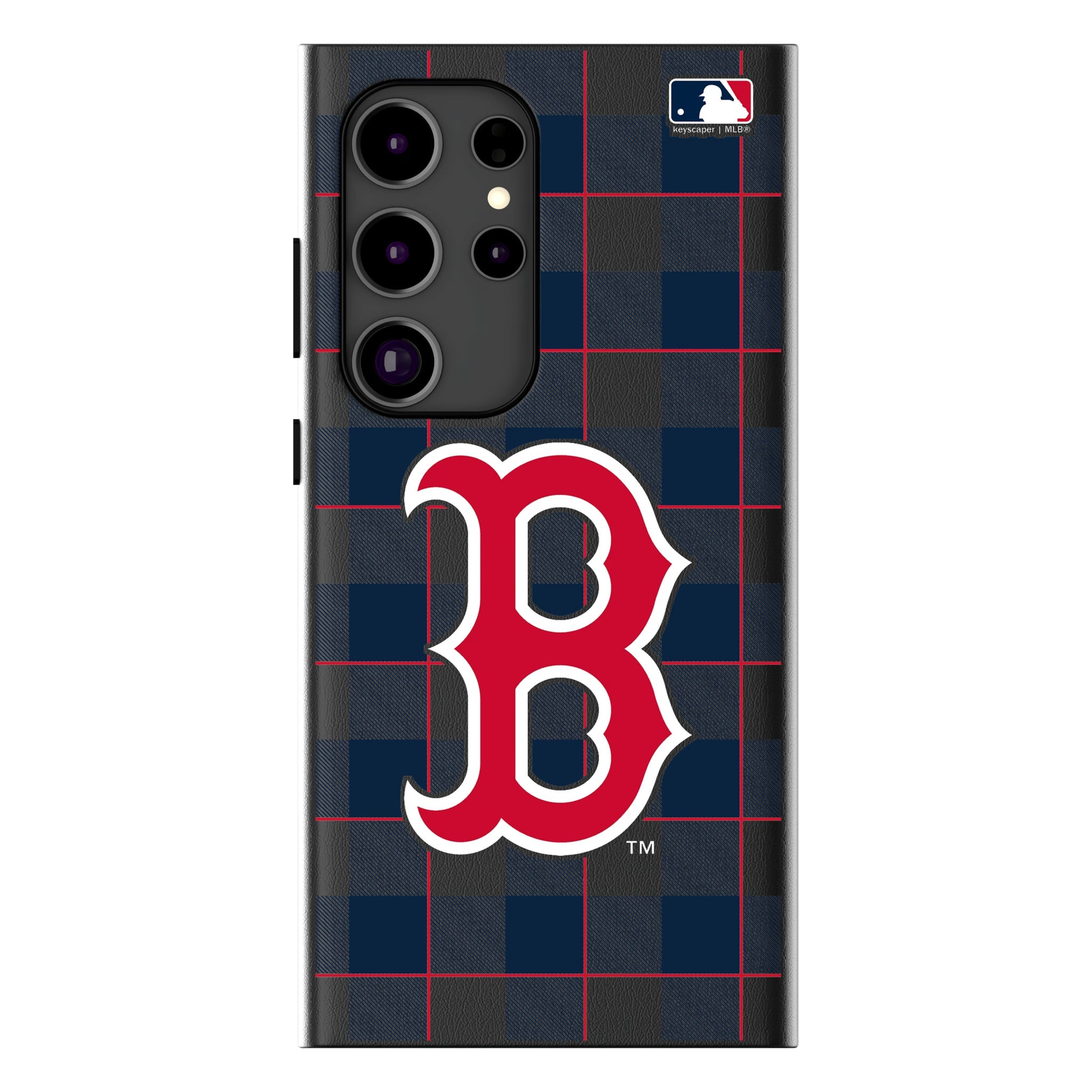 Boston Red Sox Plaid MagSafe Compatible Phone Case for Samsung Galaxy 17