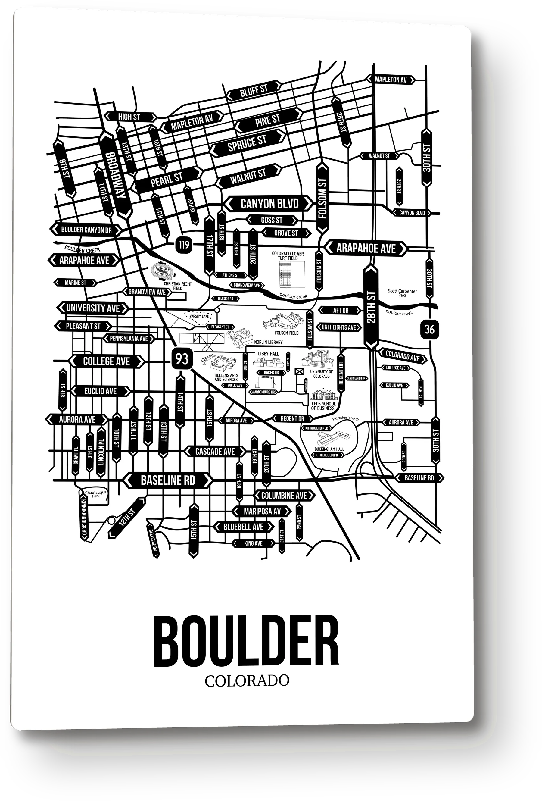 Boulder, Colorado street map 8