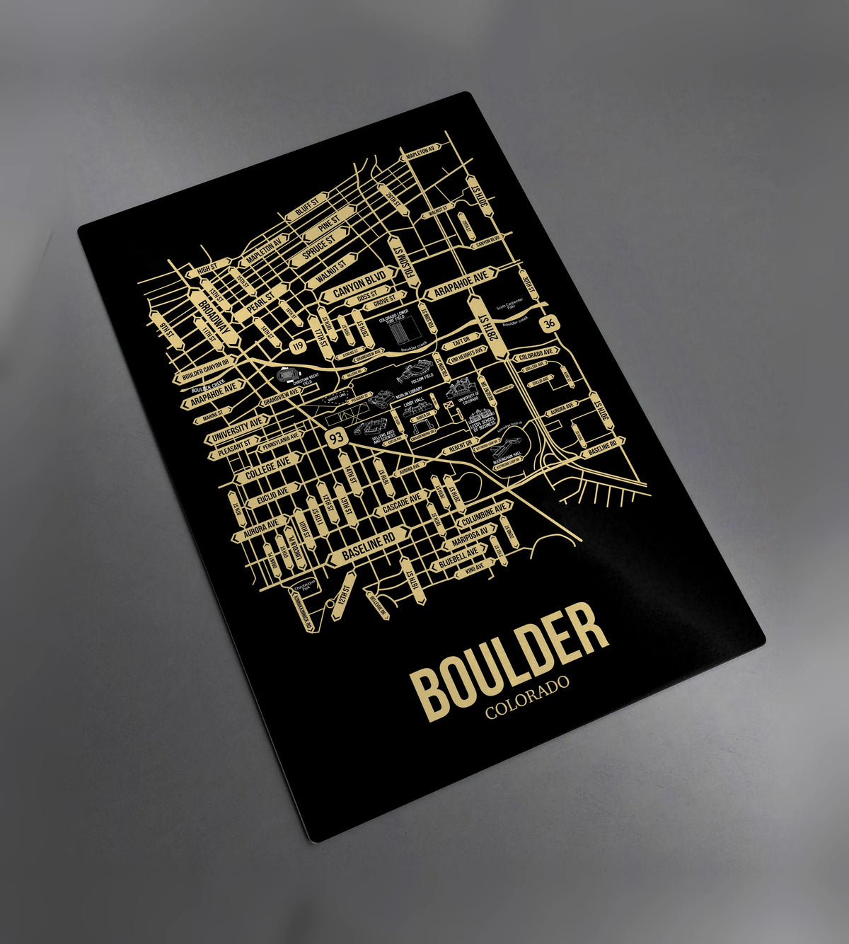 Boulder, Colorado street map 2