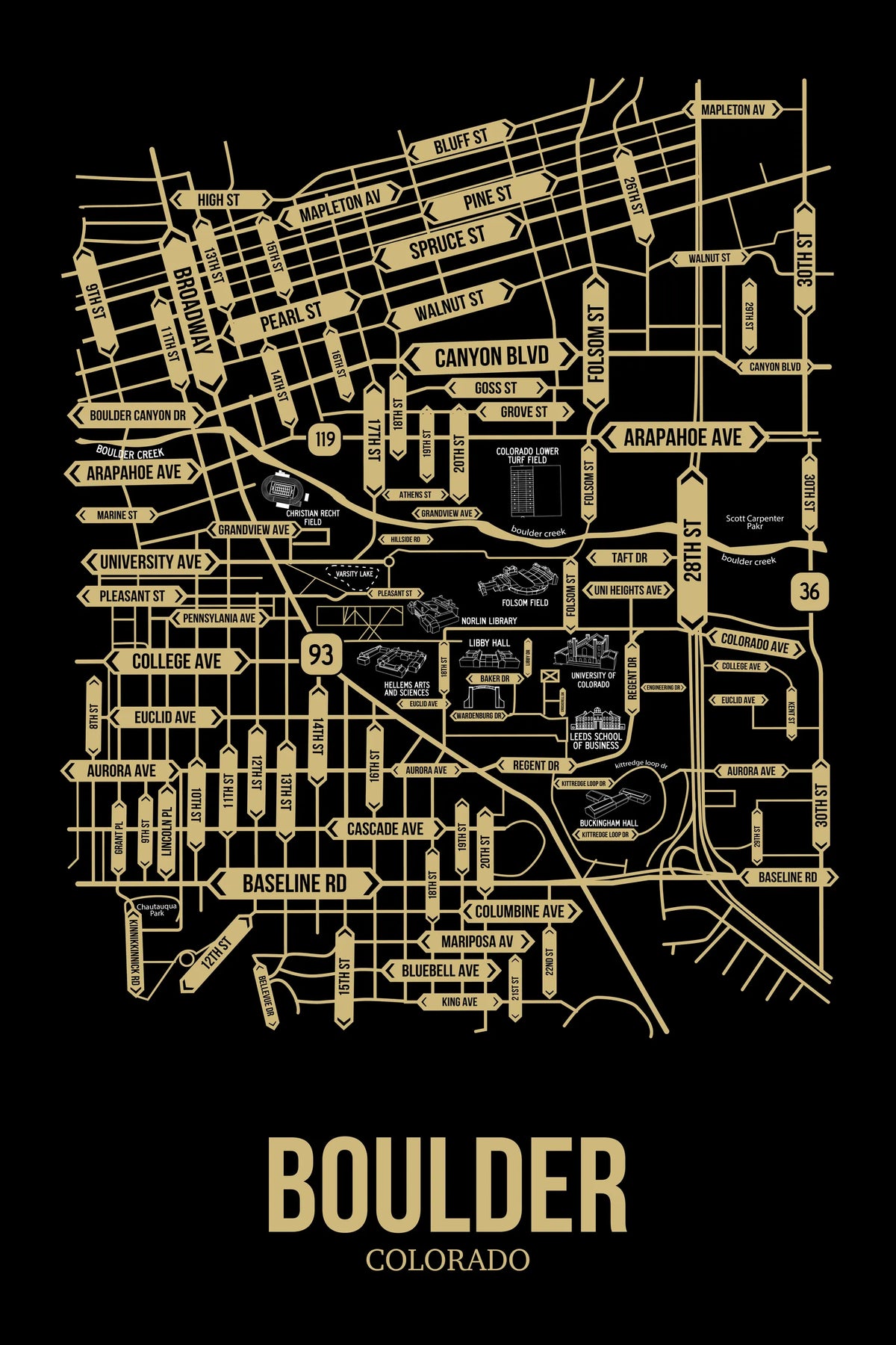 Boulder, Colorado street map 7