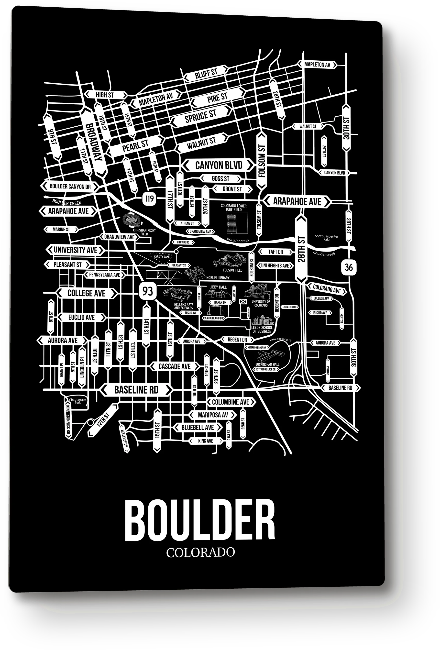 Boulder, Colorado street map 9
