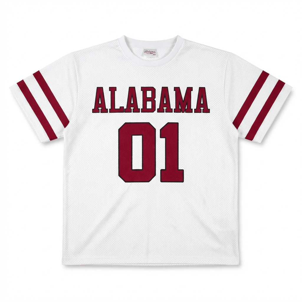 Boxy Oversized Alabama #01 Football Jersey