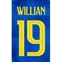 Brasil 2018 Away Willian #19 Jersey Name Set 1