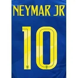 Brasil 2018 Youth Away Neymar JR #10 Jersey Name Set 1