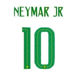 Brasil 2018 Youth Home Neymar JR #10 Jersey Name Set 1