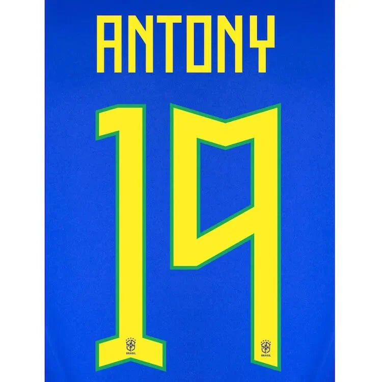 Brazil 2022-23 Away Antony #9 Jersey Name Set 1