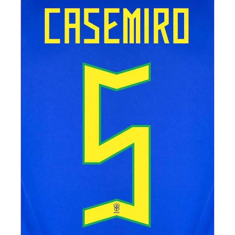 Brazil 2022-23 Away Casemiro #5 Jersey Name Set 1