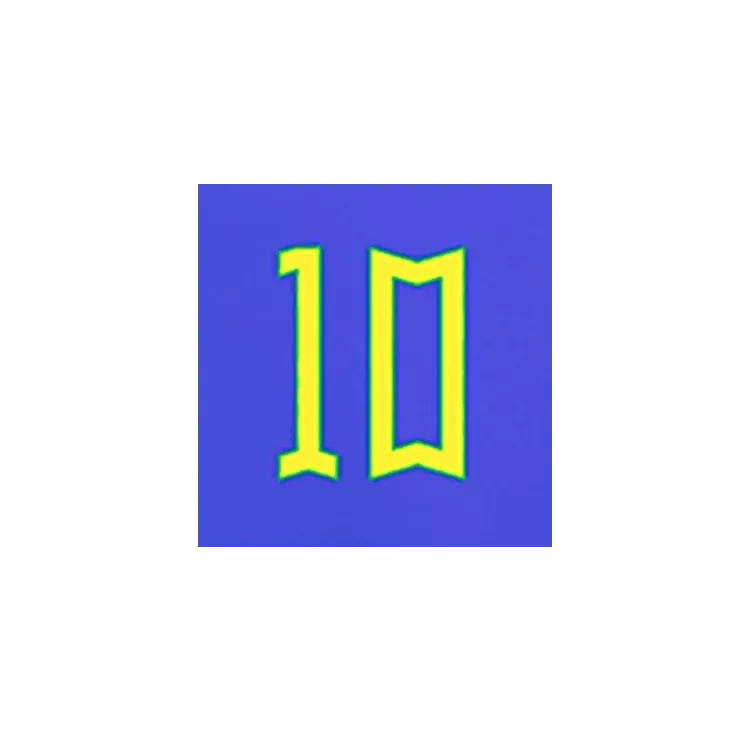 Brazil 2022-23 Away Neymar JR Youth #10 Jersey Name Set 2
