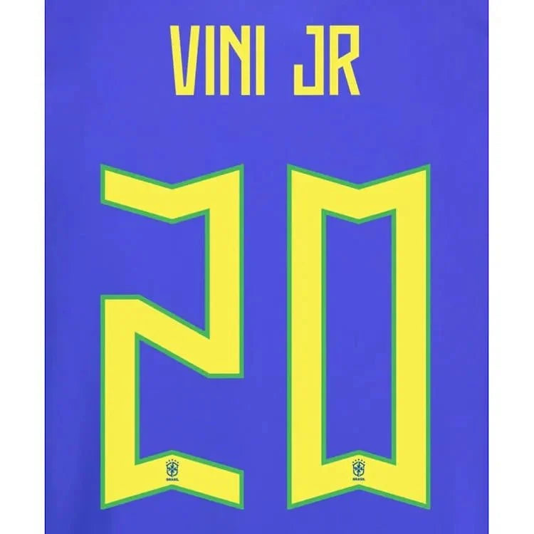 Brazil 2022-23 Away Vini JR #20 Jersey Name Set 1
