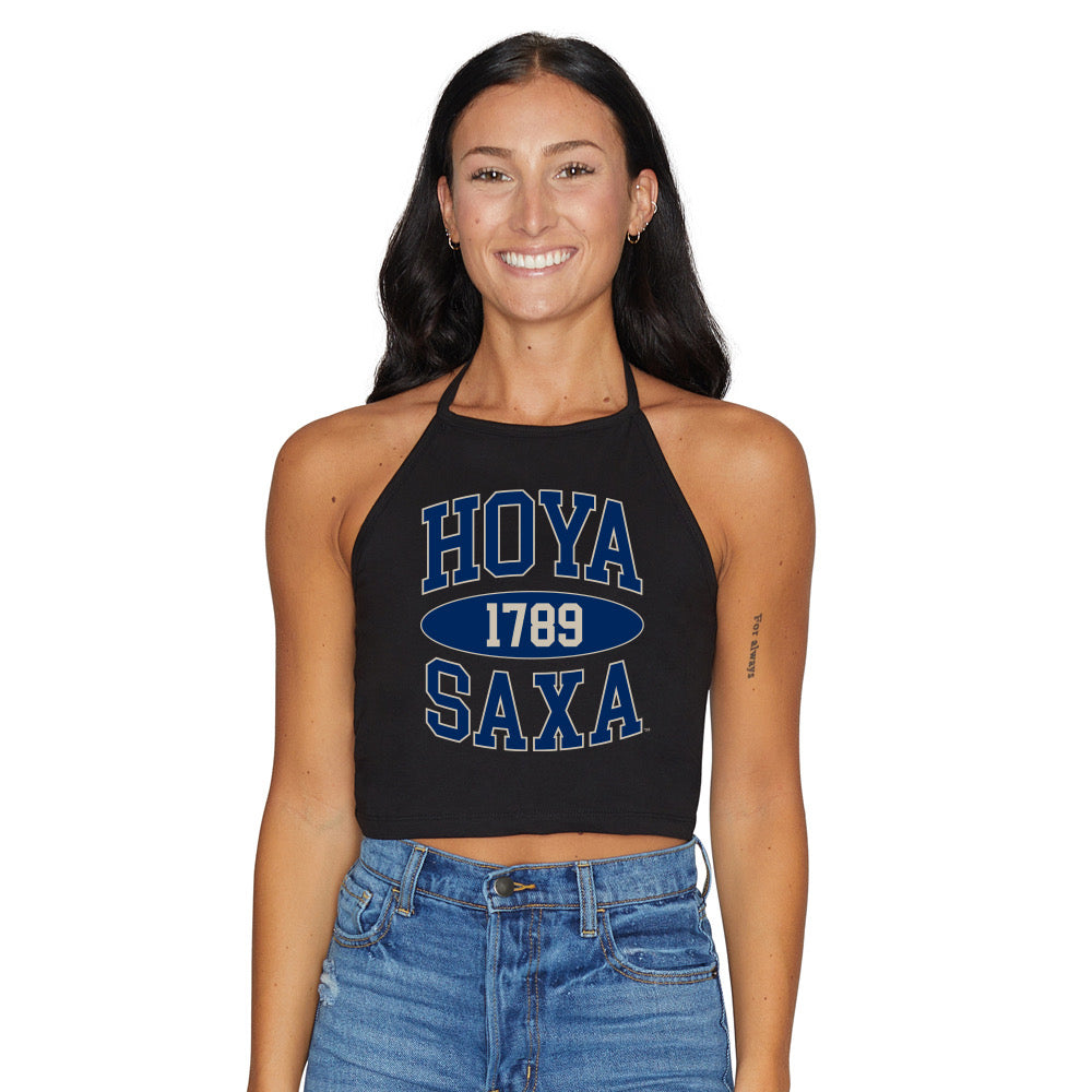 Georgetown Black Halter Top | lojobands
