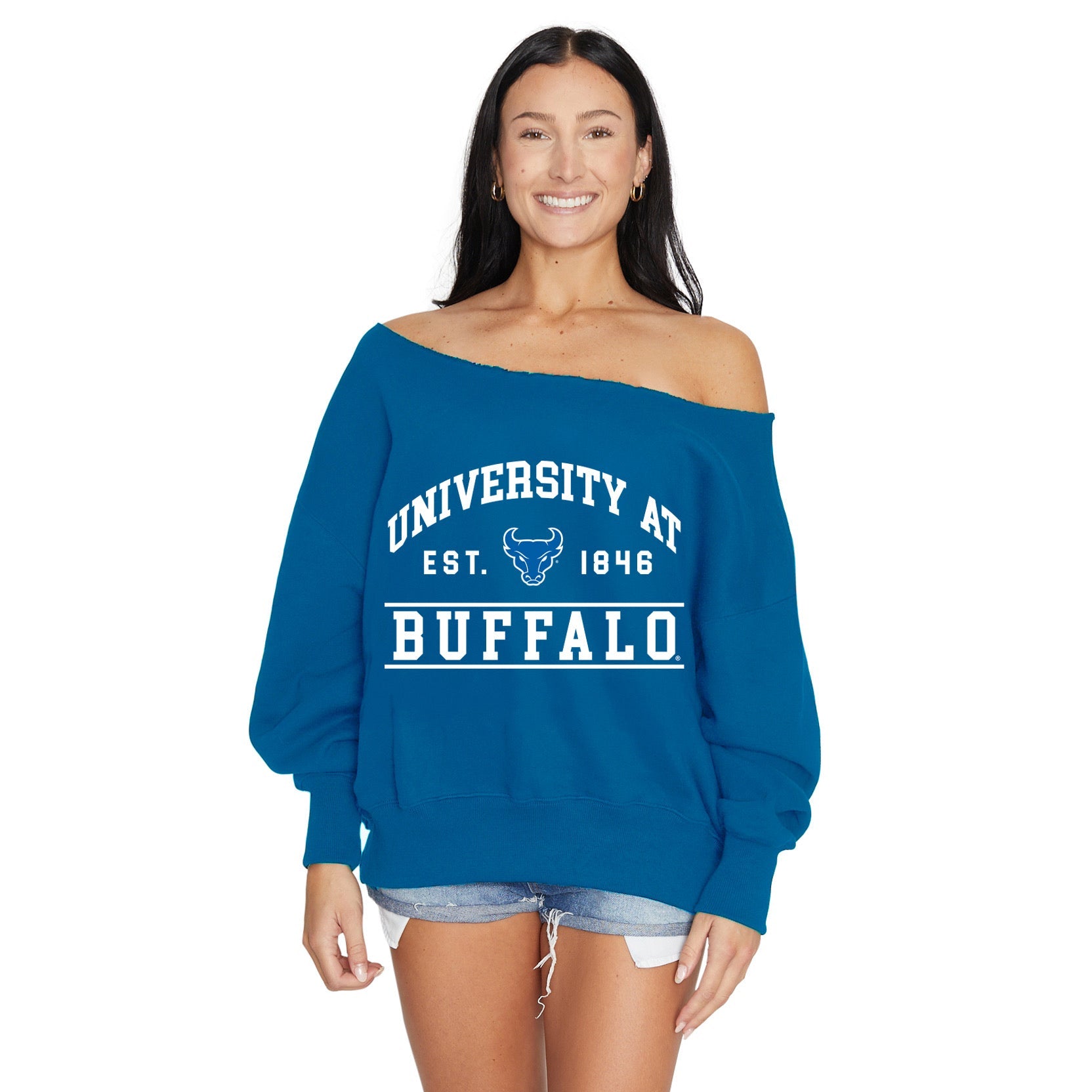 Buffalo Bulls Off the Shoulder Sweatshirt | lojobands