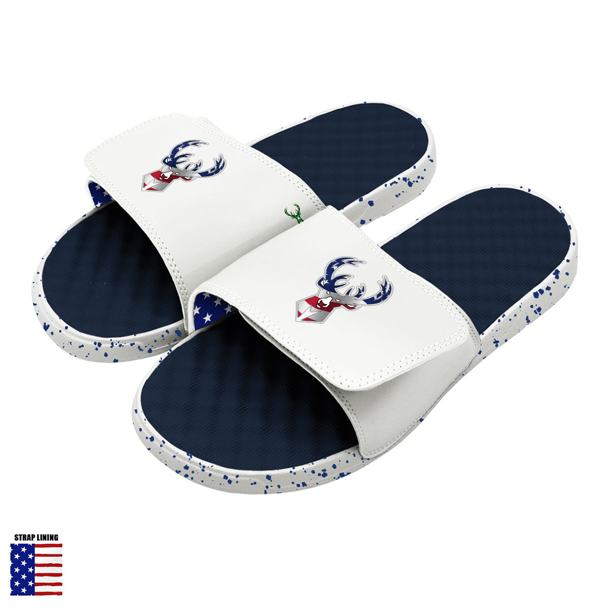 Milwaukee Bucks Navy Americana Slides 1