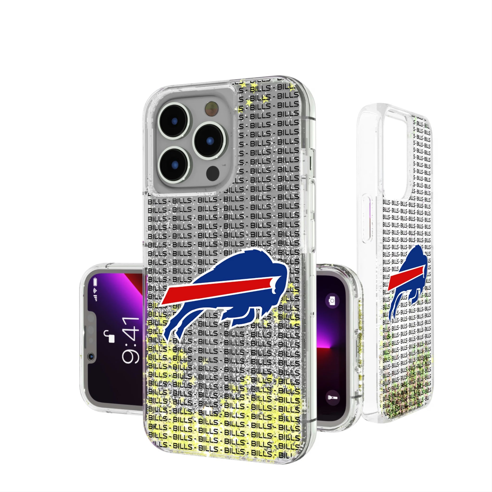 Buffalo Bills Text Backdrop Glitter Phone Case 12