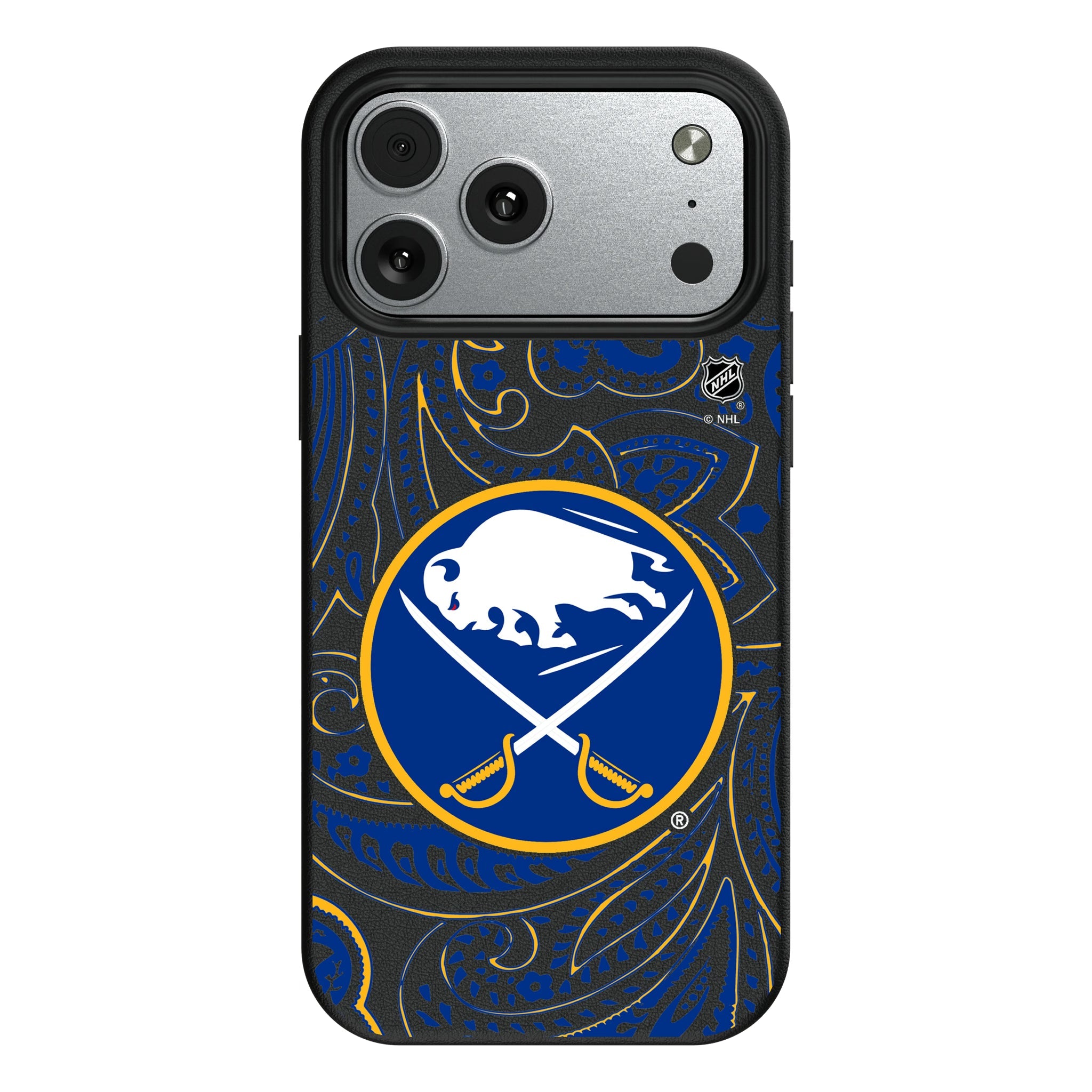 Buffalo Sabres Paisley MagSafe Compatible Phone Case for Apple iPhone 9