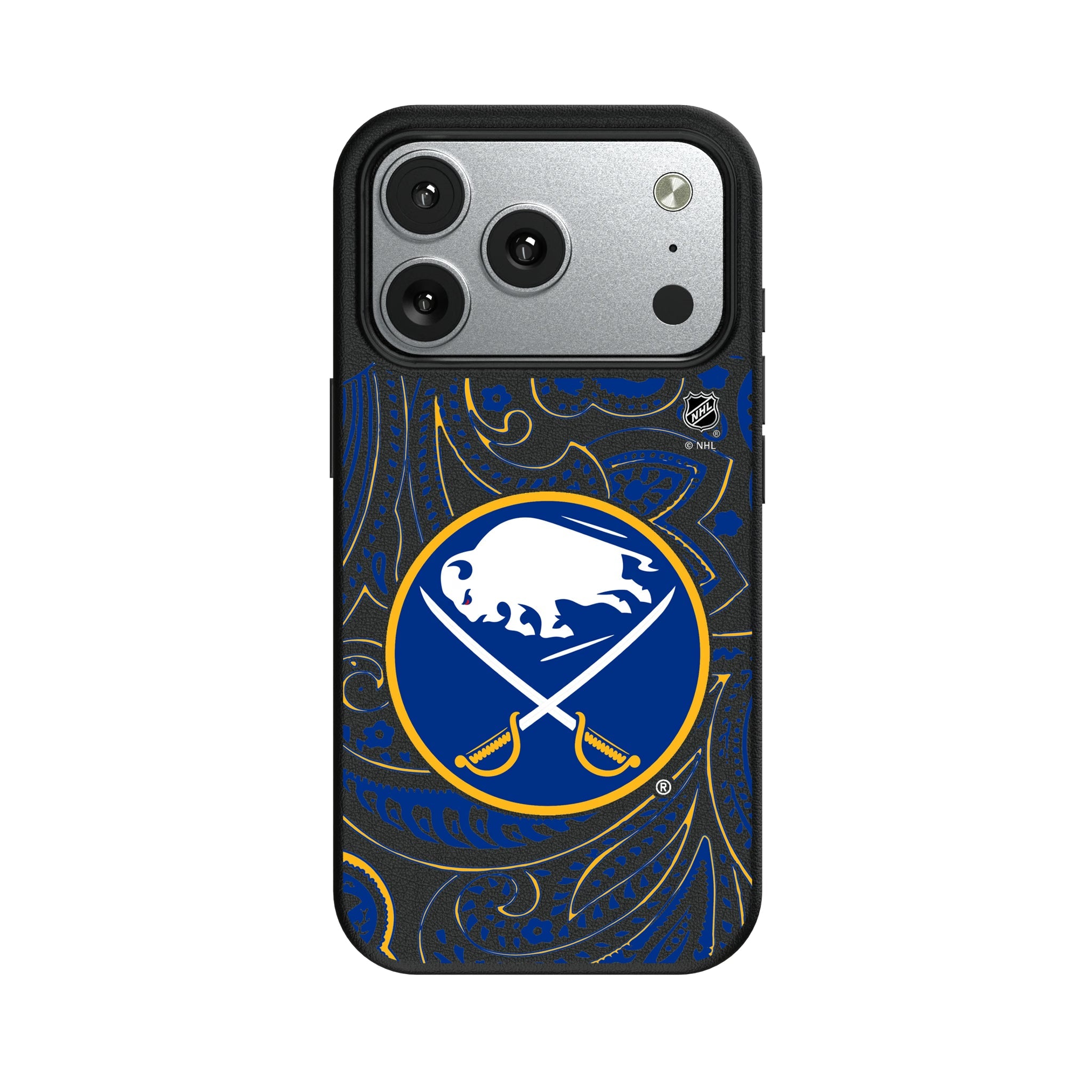 Buffalo Sabres Paisley MagSafe Compatible Phone Case for Apple iPhone 8