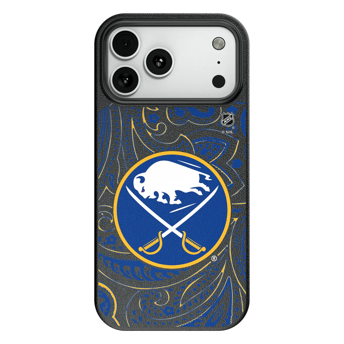 Buffalo Sabres Paisley MagSafe Compatible Phone Case for Apple iPhone 10
