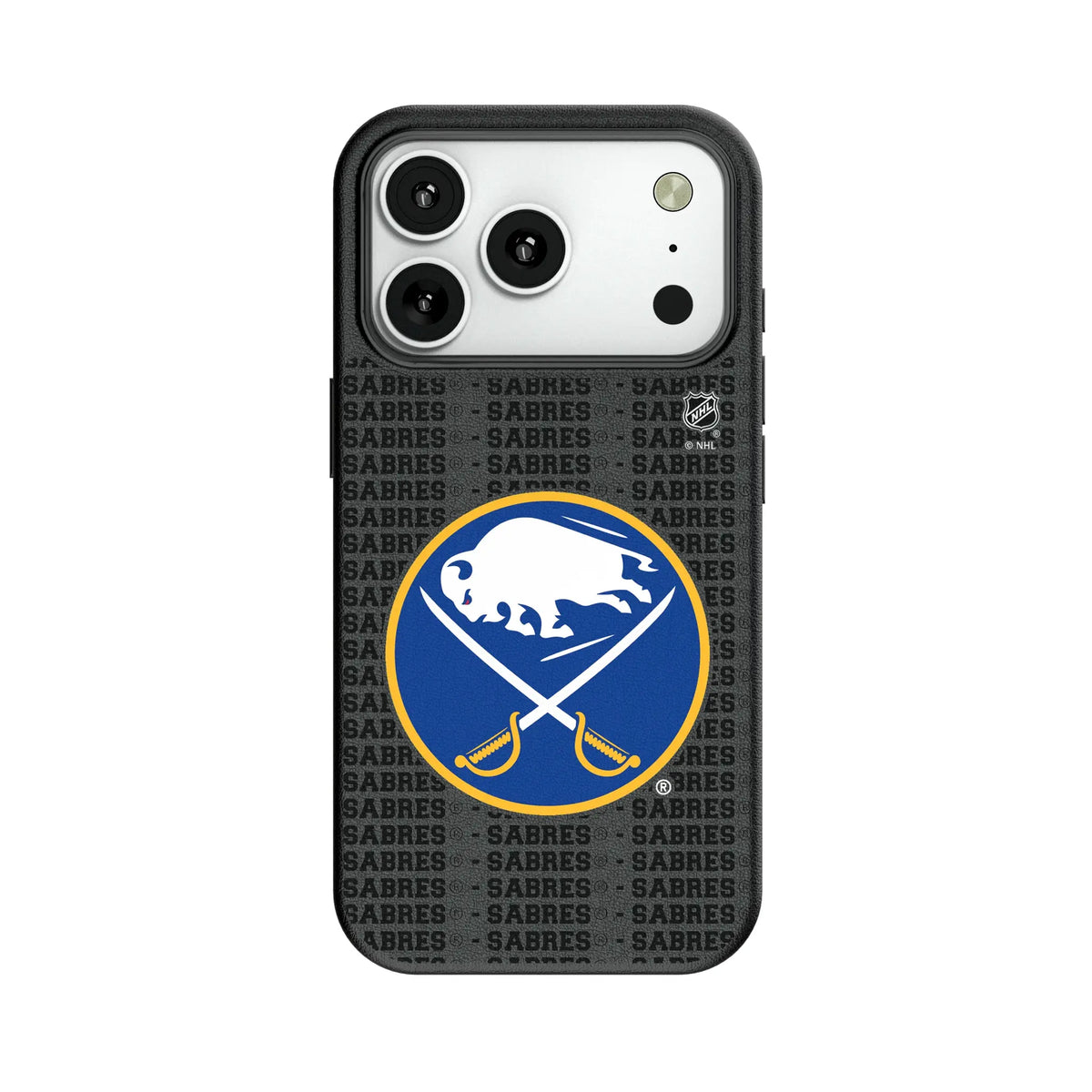 Buffalo Sabres Text Backdrop MagSafe Compatible Phone Case for Apple iPhone 12