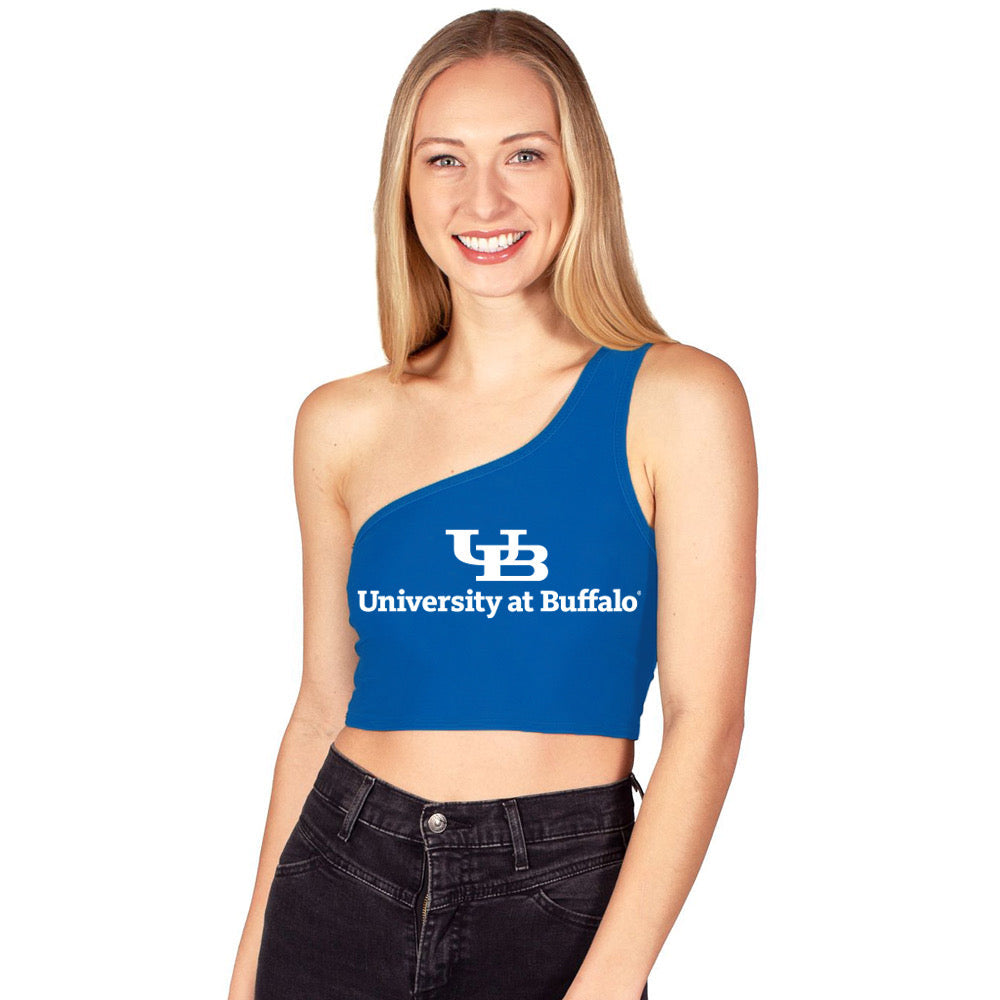 Buffalo Bulls Blue One Shoulder Top | lojobands