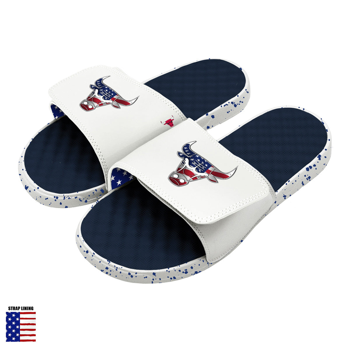 Chicago Bulls Navy Americana Slides