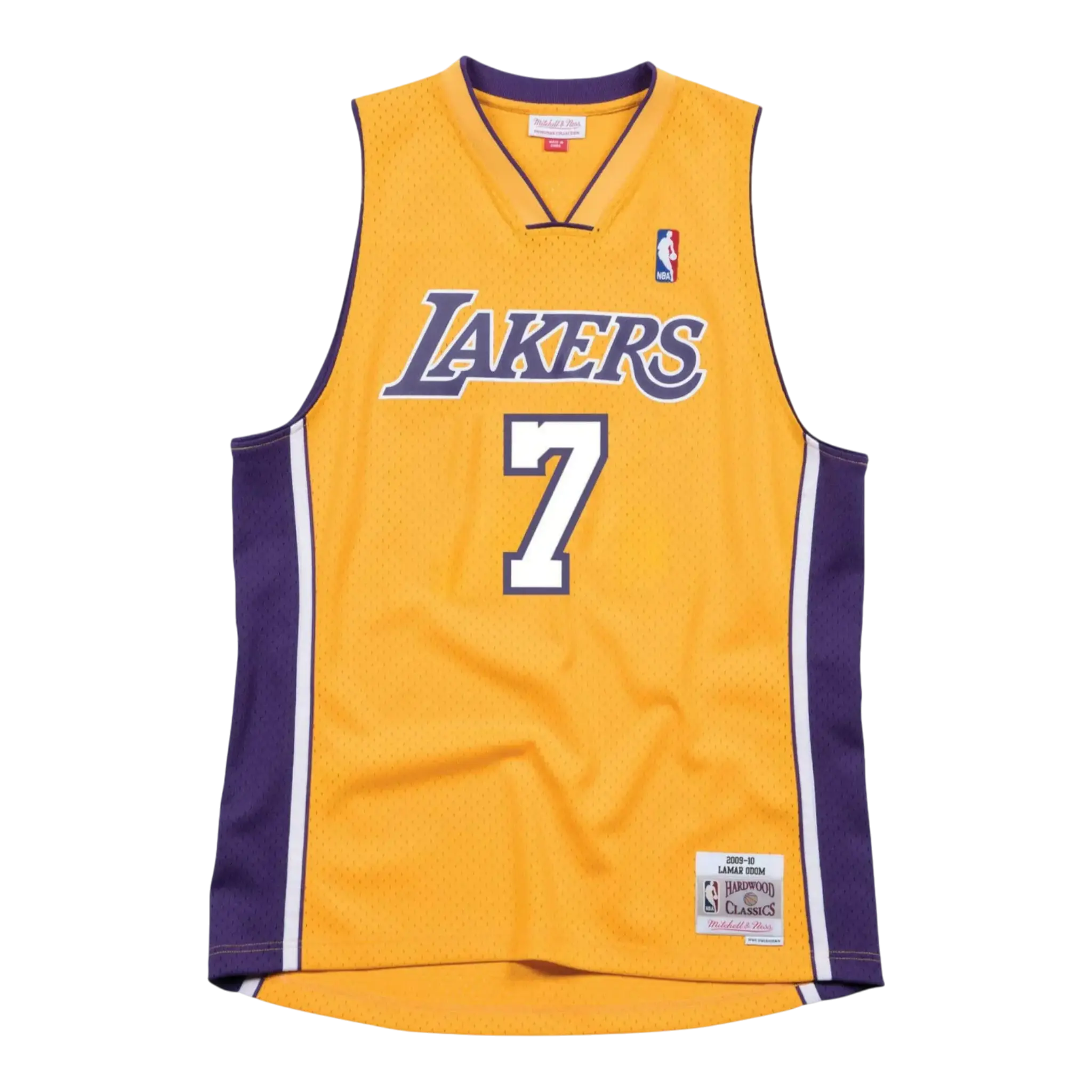 Mitchell & Ness Los Angeles Lakers 2009-10 Lamar Odom Men Jersey Gold 1