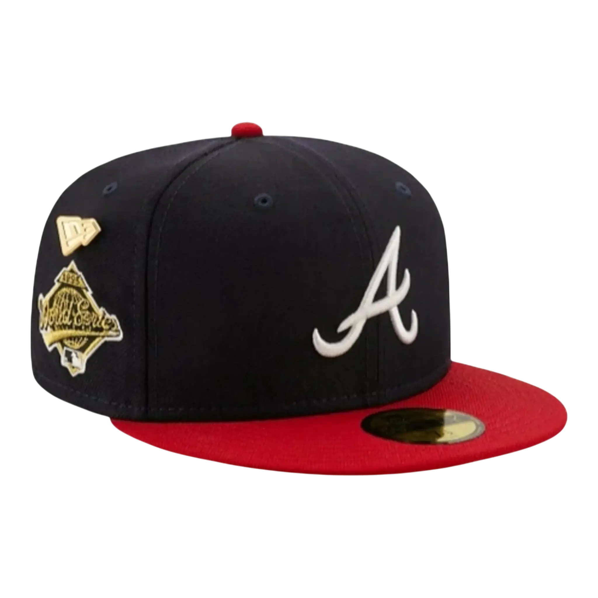 New Era 59Fifty MLB Atlanta Braves 1995 Logo History Fitted Hat Navy/Red 1