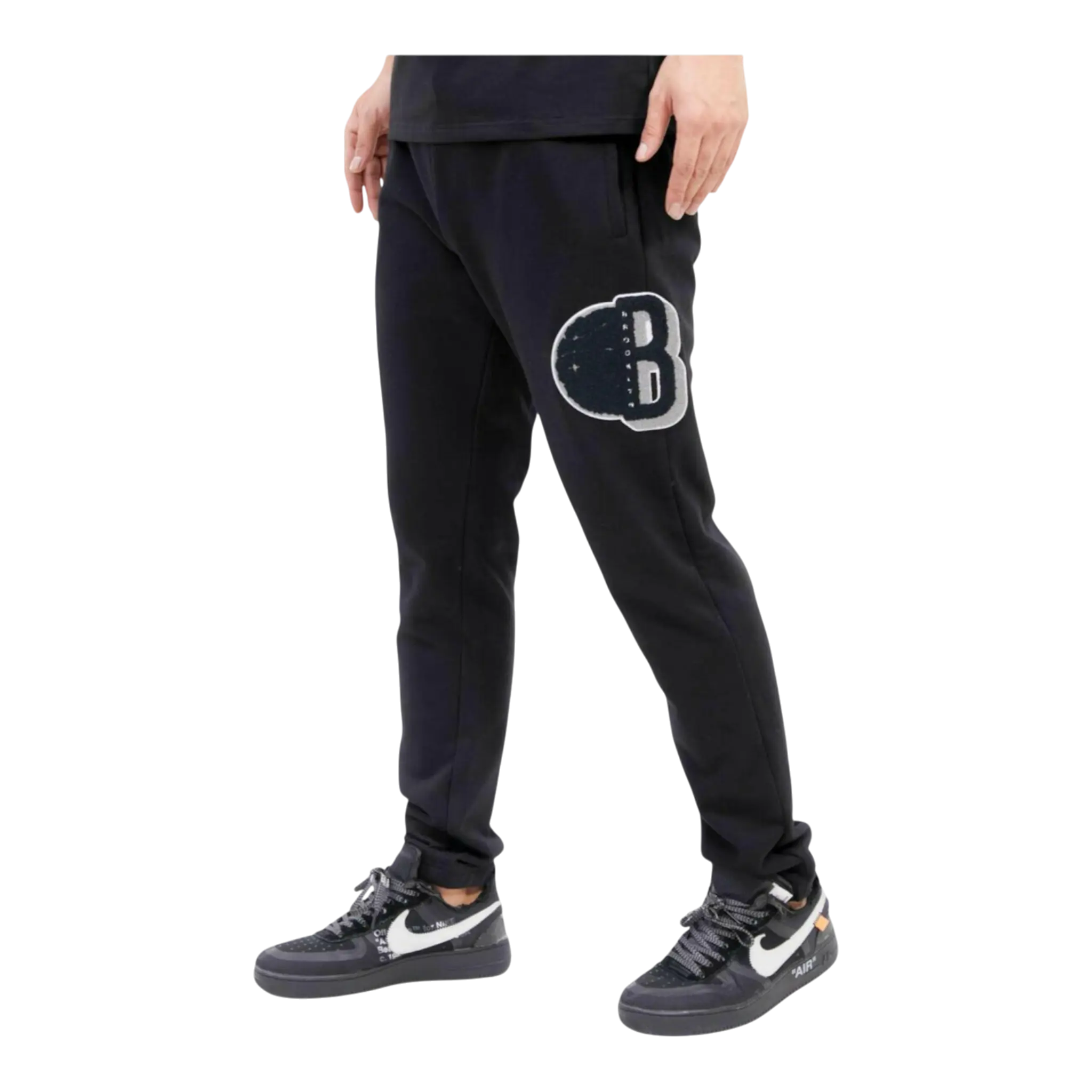 Pro Standard NBA Brooklyn Nets Mash Up Logo Men's Sweatpants 1