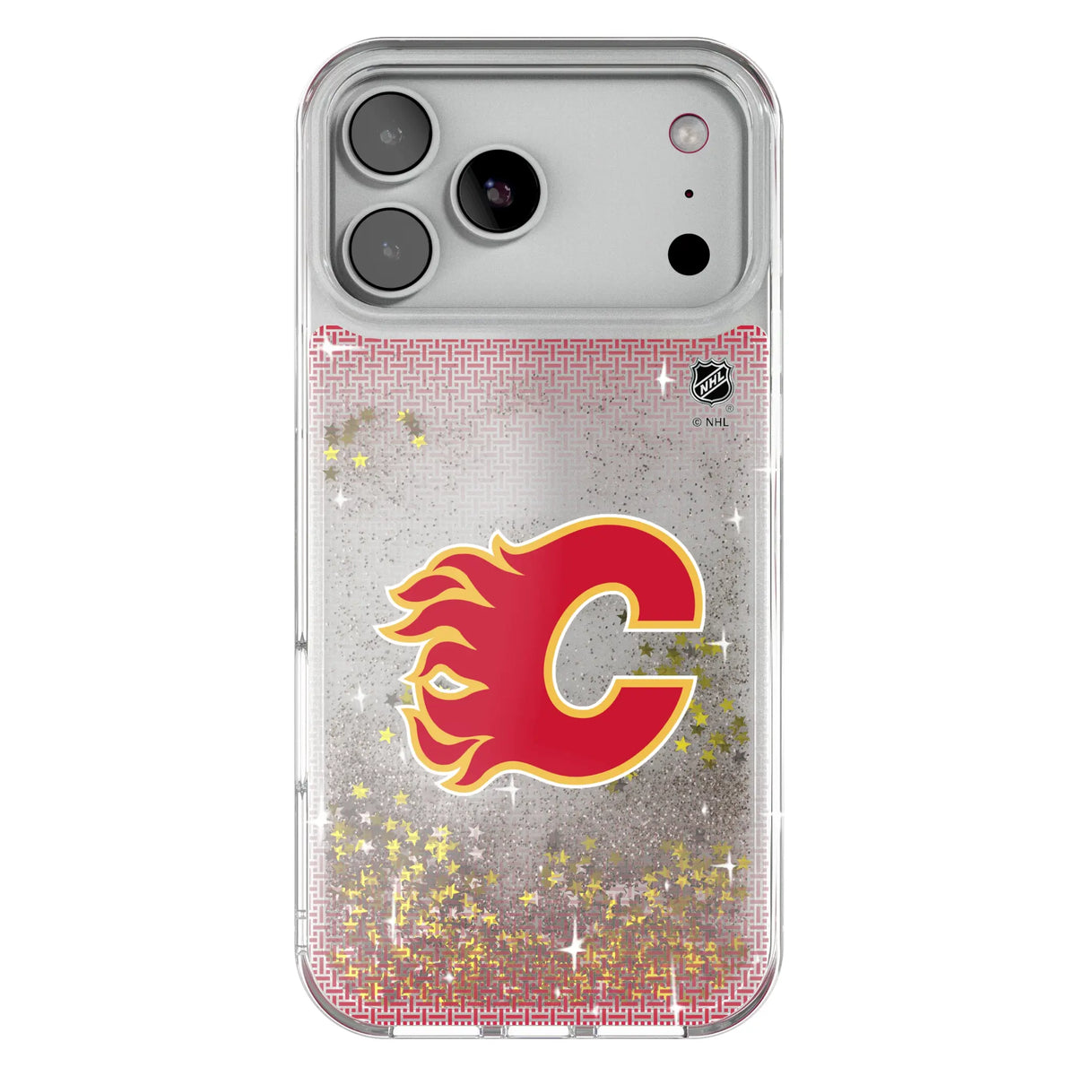 Calgary Flames Linen Glitter Phone Case 19