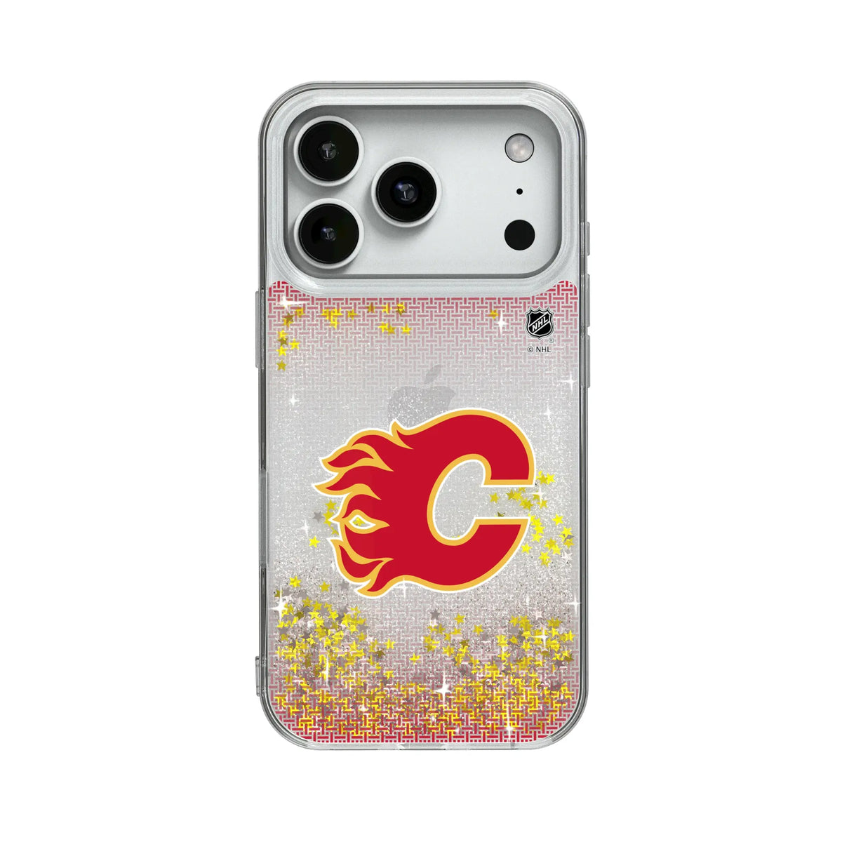 Calgary Flames Linen Glitter Phone Case 18