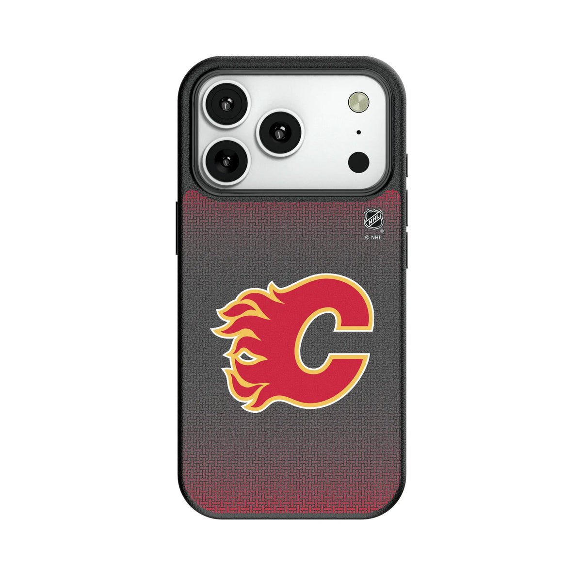 Calgary Flames Linen MagSafe Compatible Phone Case for Apple iPhone 10